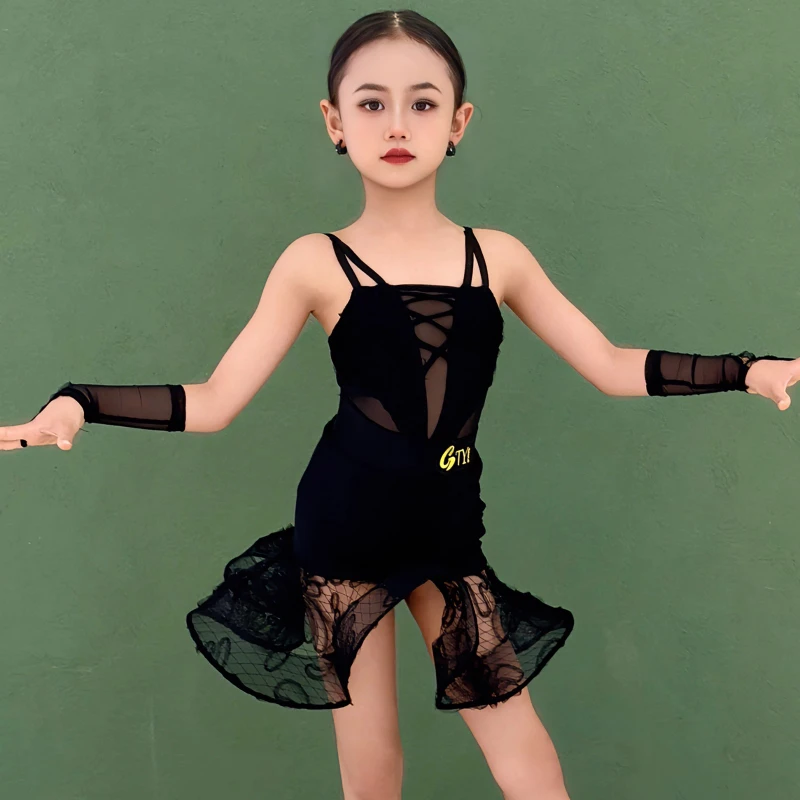 زي تدريب الرقص اللاتيني للفتيات، زي أداء جديد للأطفال، ضوابط المنافسة، فستان الرقص اللاتيني