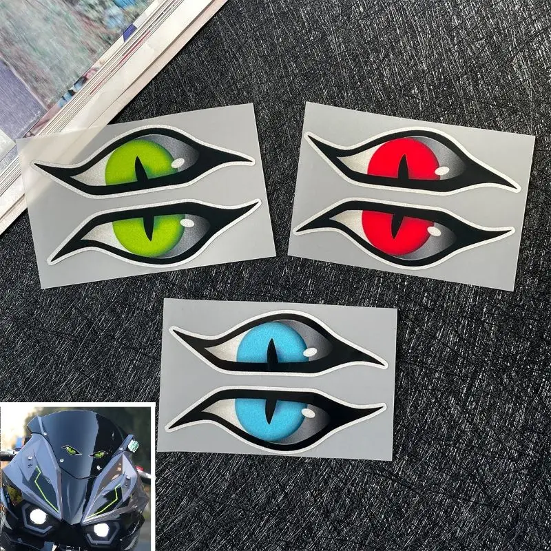 

НОВЫЕ наклейки «кошачий глаз», украшение для мотоциклетного шлема, светоотражающая наклейка, наклейка на переднее лобовое стекло скутера, универсальная