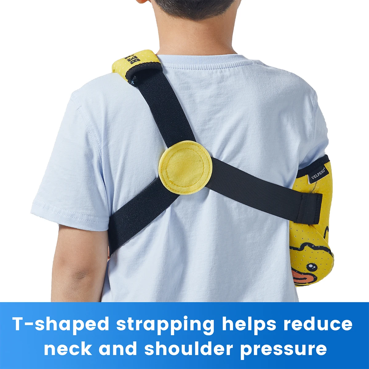 VELPEAU Arm Sling Kids Adjustable Elbow Brace for Fixing Forearm and Broken Hand Shoulder Support Immobilizer for Children