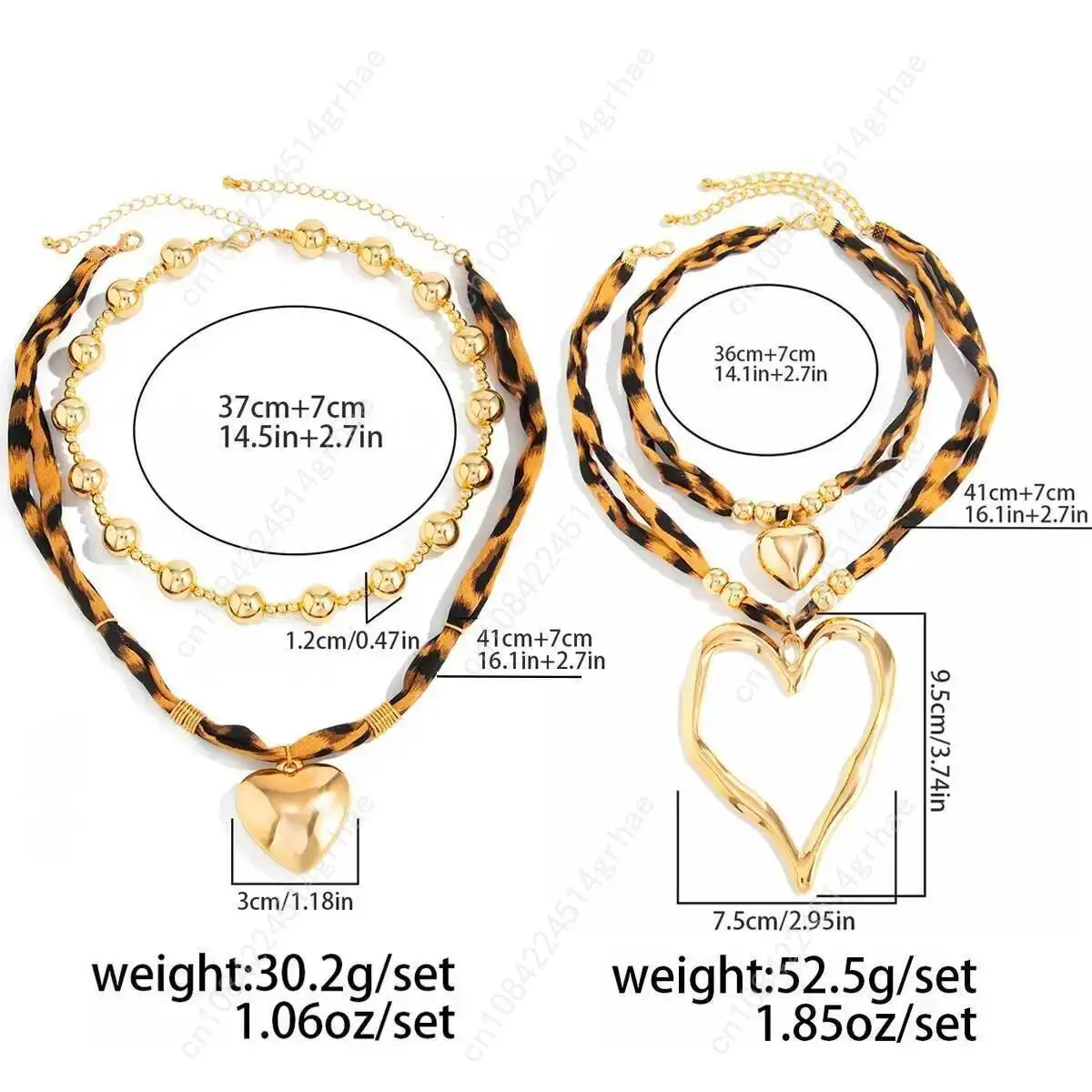 Ingemark العرقية الرجعية كبيرة الحب القلب قلادة المختنق قلادة 2026 الاتجاه الجديد القوطي ليوبارد طباعة سلسلة اليومية مجوهرات الحفلات هدية #5