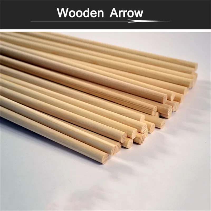 32.5inch 8mm Wooden Arrow Shaft 10/15pcs Recurve Bow Longbow Shooting DIY Handmade Arrow Rod Outdoor Hunting Accesories