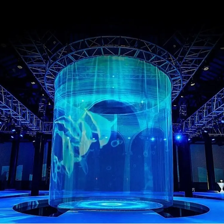 Customizable Custom Indoor P4 3D LED Screen Flexible Transparent Display for Retail Store & Event Concert OEM Supplier SDK