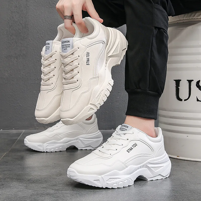 Sneakers for Men Casual Platform Running Sport Shoes Man Spring Autumn 2023 Fashion White Lace Up Outdoor Vulcanize Zapatillas