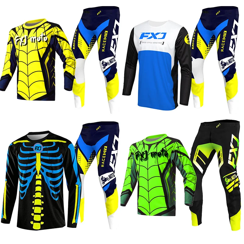 2026 new motocross jersey and pant Child green boy man Off-road motorcycle gear set kid Enduro cross adult 3 4 5 6 7 years