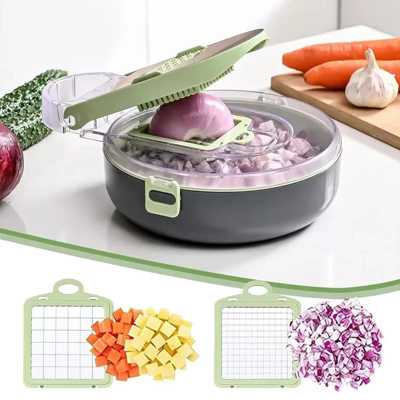 

Nine-blade edition Kitchen artifacts, multifunctional vegetable cutters, dicers, shredders, kitchenware slicers