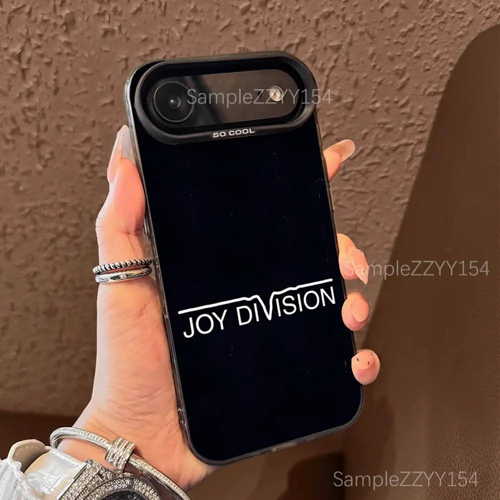 J-Joy Division Band Phone Case For iPhone 17,16,15,14,13,12,X,8,Pro,Max,Plus,E,SE4,Air,Mini Black IMD Matte