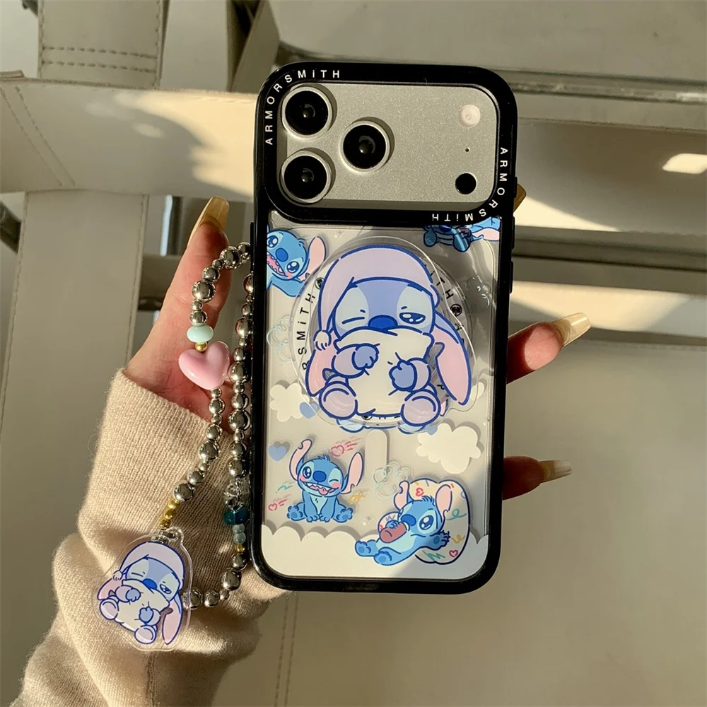 

Funny Cartoon Magnetic Phone case for iPhone 17 Pro 16E 14 13 12 11 16 plus 15 Pro Max Cover with Magsafe Holder Chain Cute Case