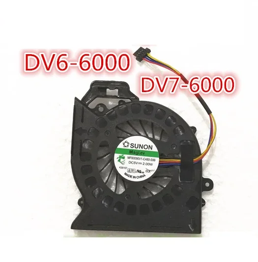 SSEA Nowy wentylator procesora OEM do HP Pavilion DV6 DV6-6000 DV6-6050 DV6-6090 DV6-6100 DV7 DV7-6000 AD6505HX-EEB MF60120V1-C181-S9A