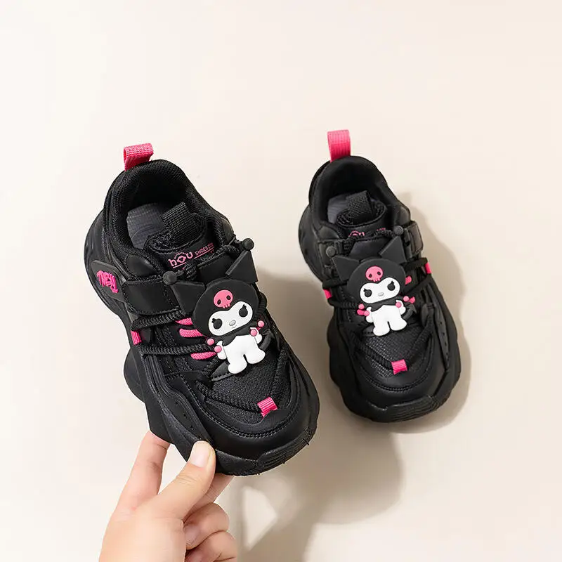 

Kawaii Hot Kuromi, новая детская спортивная обувь на весну и осень, удобная дышащая обувь для папы, повседневная обувь для девочек Sanrio с героями мультфильмов