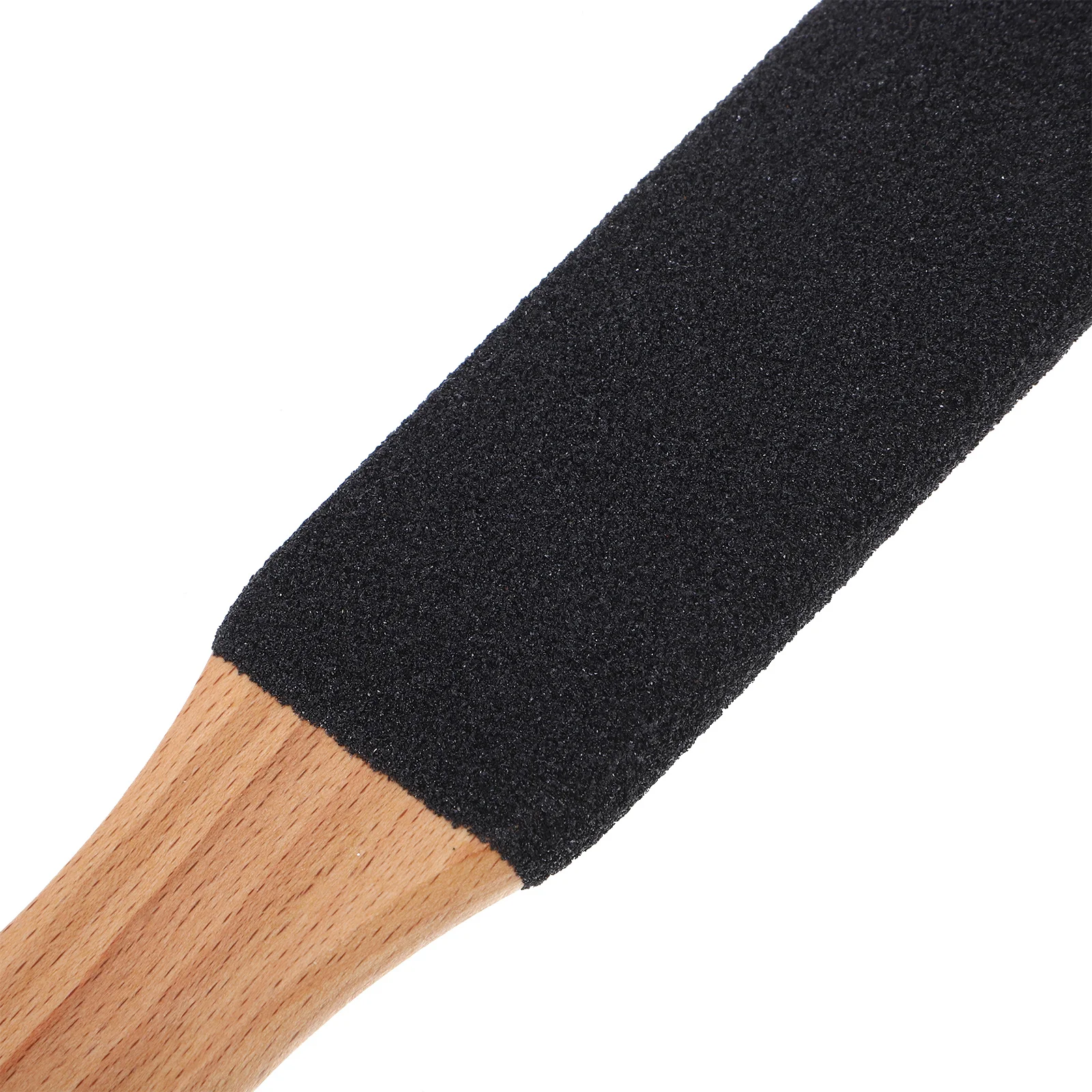 1個入り 角質除去 足用スクレーパー ハンドル付き 人間工学に基づいた滑り止め木製グリップ 両面フットファイル ペディキュアツール 角質除去