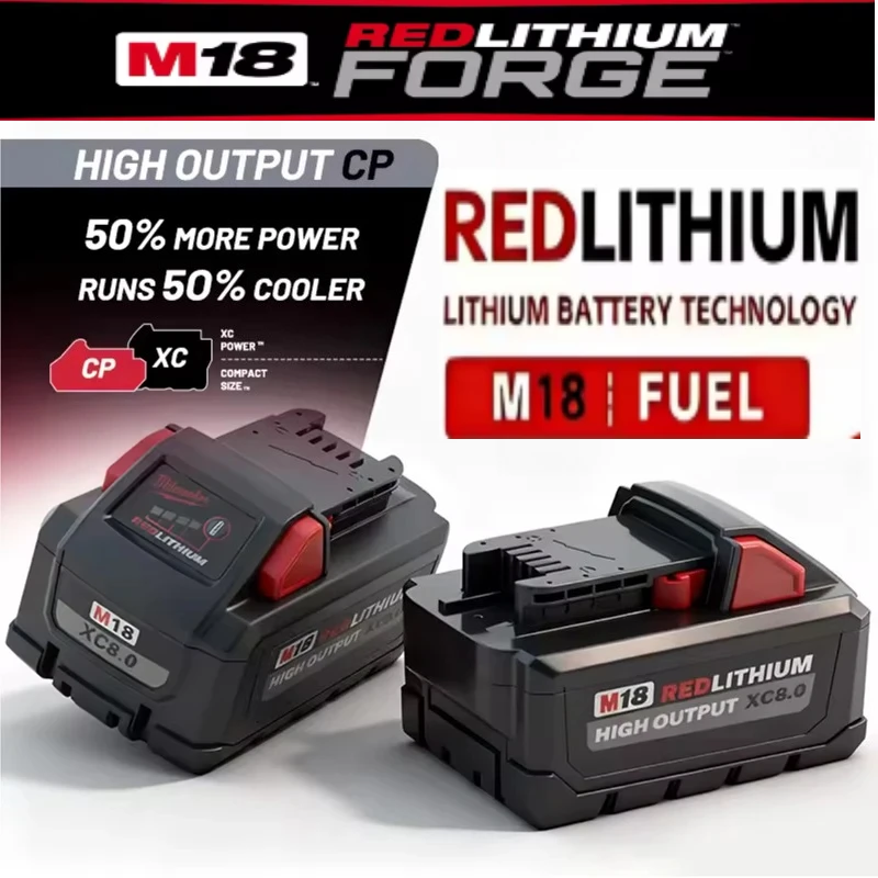 

Milwaukee M18 18V 6.0Ah 8.0Ah 12.0Ah Replacement Battery High Performance For M18 Cordless Impact Driver Wrench And Saw Tools