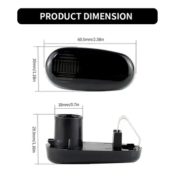 適用於阿爾法羅密歐 Mito 147 GT 147(改款前)和菲亞特 Bravo II MK2 的 2 件套轉向燈側標誌燈罩,OEM 編號:60683294 8 最佳銷售 菲亞特 Bravo 配件 - №2