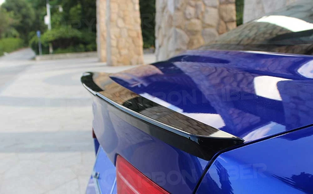 سبويلر شفة خلفية من ألياف الكربون لسيارة جاكوار XE سيدان 4 أبواب 2015-2018 K نمط خلفي أجنحة تزيين السيارة ABS أسود لامع