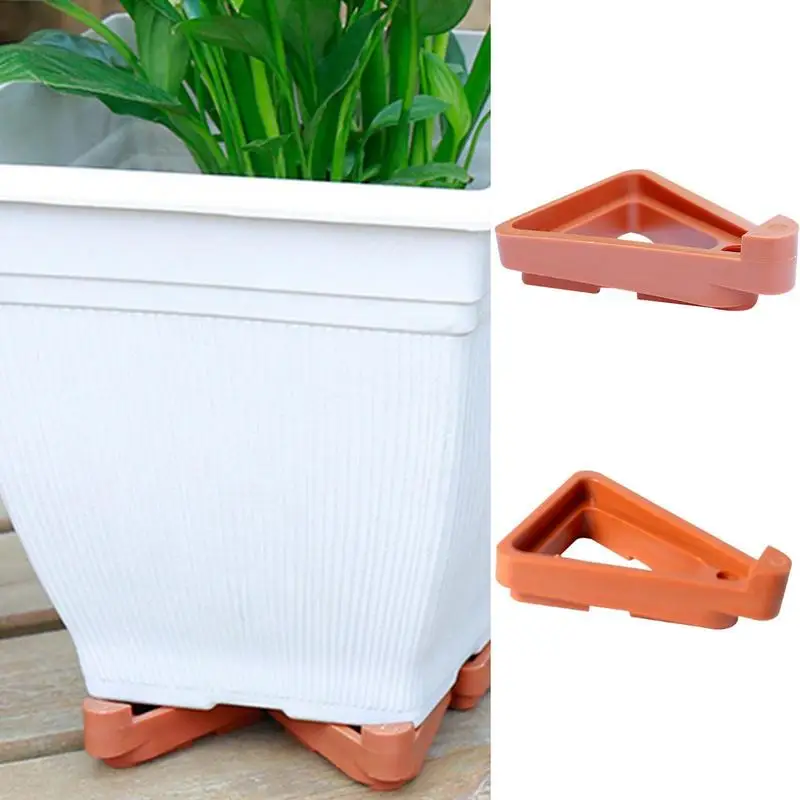 

12pcs Plant Flower Pot Feet Stand Invisible Triangle Risers Pot Support Feet Potted Plants Stands for Gardening Gifts Gardener