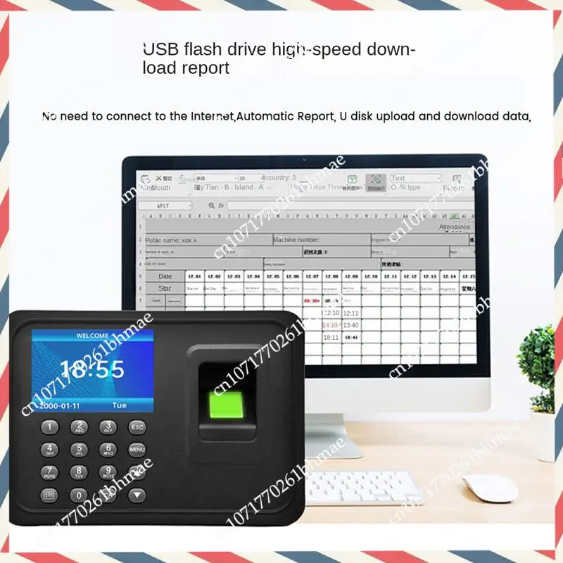 -A21Z Black Attendance Machine Biometric Attendance System 1000 Fingerprint Capacity Support USB Driver Download EU Plug