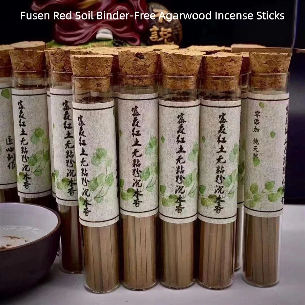 Vietnam Fusen Red Soil Binder-Free Sinking Agarwood Incense Sticks,Water-Soluble,Long-Lasting,Natural Home Incense,Aromatherapy