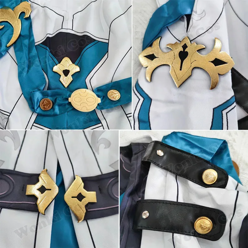 

Star Rail Luocha Косплей Костюм Парик Светлые волосы Luo Cha Косплей Полный комплект с аксессуарами для мужчин Костюмы для вечеринок