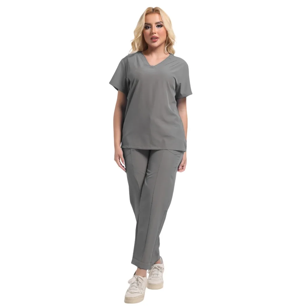 New Models Unisex Nurse Uniform Men Scrubs Set Beauty Uniform Women Hospital Surgical Suits Dental Clinic Pet Shop Lab Workwear