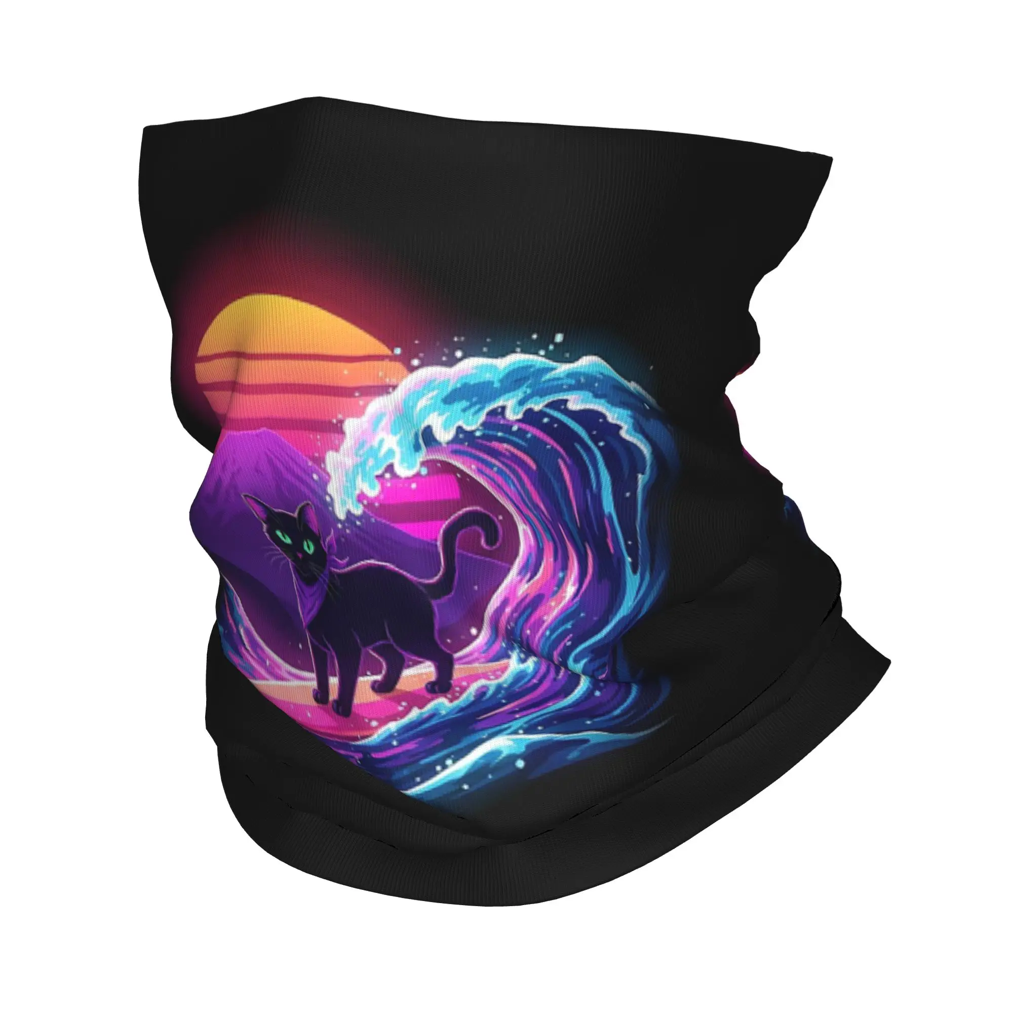 

Cat Surfing Japanese Bandana Neck Cover Printed Mask Scarf Multi-use Balaclava Outdoor Sports Unisex Adult
