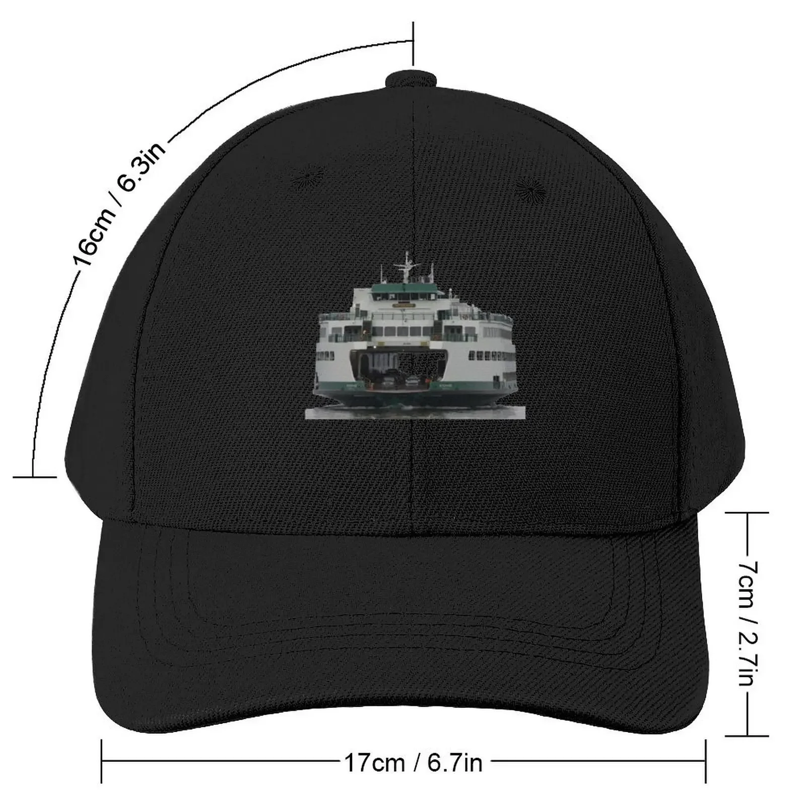 Washington State Ferry M/V Spokane arriving in Edmonds Baseball Cap Streetwear Horse Hat summer hat Golf Cap For Women Men's