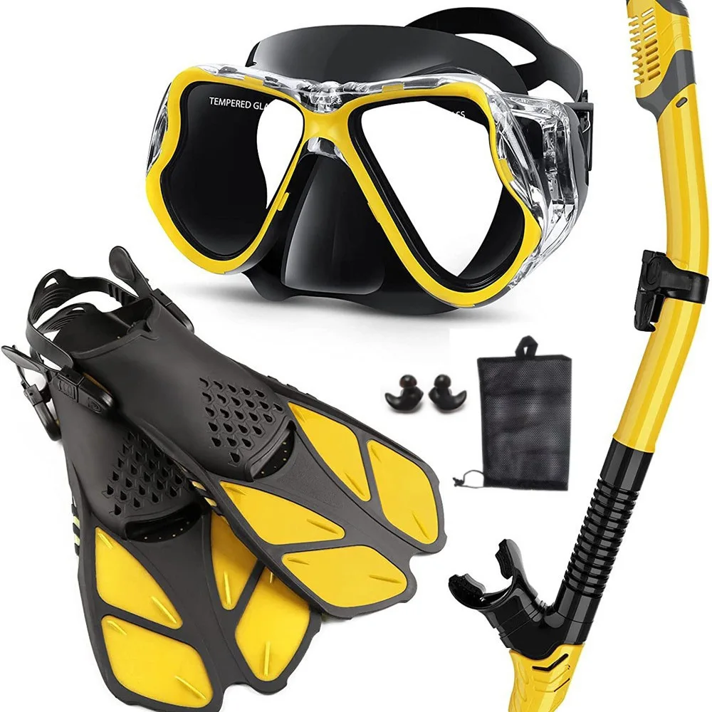 cross-border-outdoor-sports-snorkeling-three-piece-set-adjustable-fins-breathable-tube-swimming-equipment-for-diving