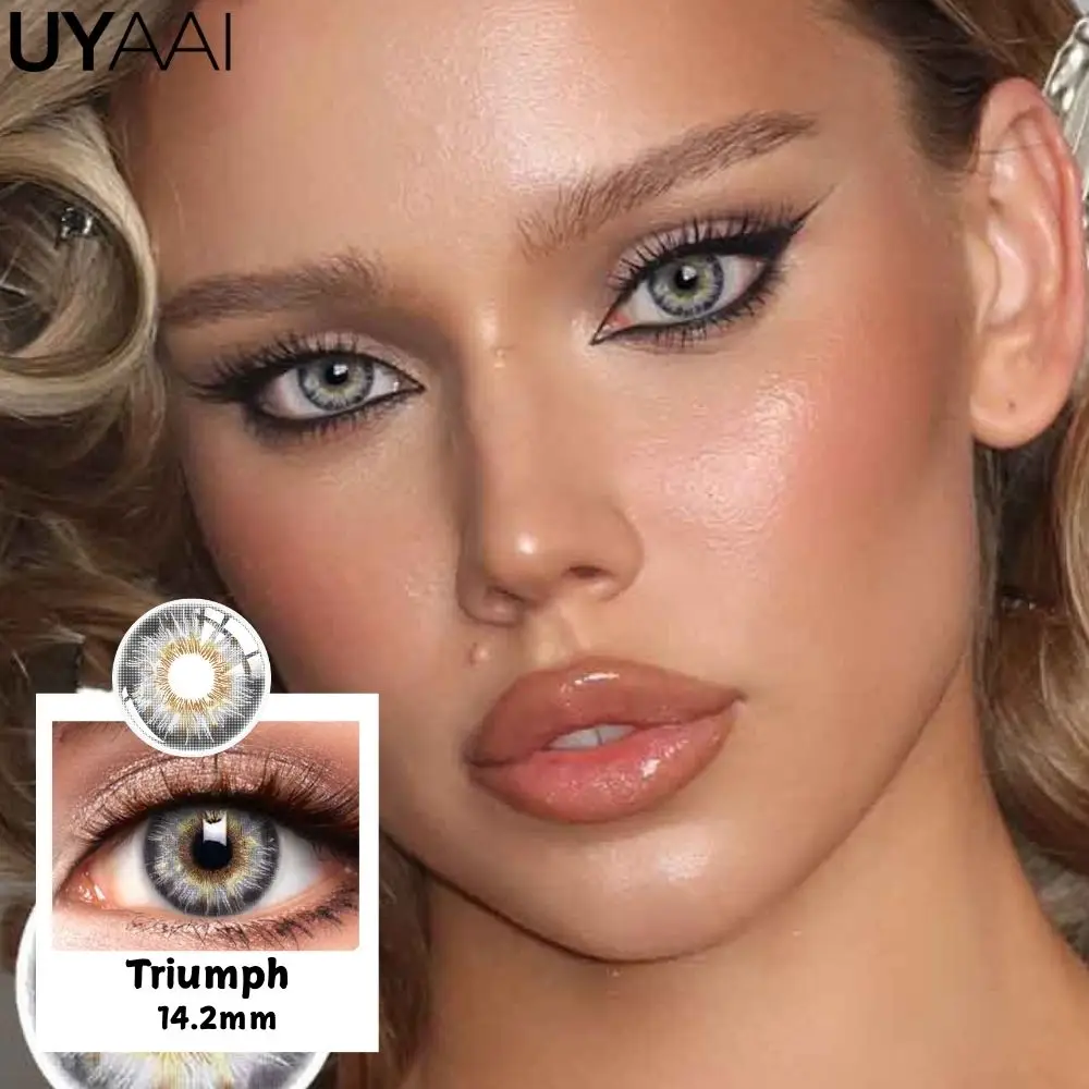UYAAI NEUE Kontaktlinsen Beauty Blaue Augen Farblinsen Große Augen Natürliche Braune Linsen Kosmetik Graue Augenlinsen Make-up Grüne Schönheit – Detail 32