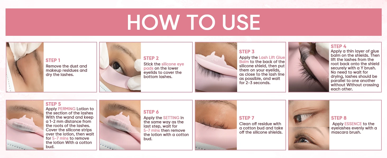 PERMANIA Korea 10 Teile/los 5-8 Minuten Lash Lift Wimpern Dauerwelle Kit Beutel Nummer # 1 # 2 # 3-Setting Lotion Curling Perma Makeup Tool – Detail 11