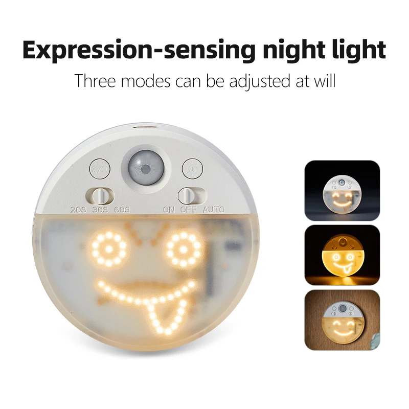 2024 NEW Expression Sensor Lamp Expression Changeable Wall Lamp ,Human Sensing Night Light For Bedroom Passage Sensor light