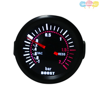Universal 52mm Bar Blue Led Light Pressure Turbo Boost Gauge Meter With Sensor and Holder DC 12V Boost sensor Car Accessories
