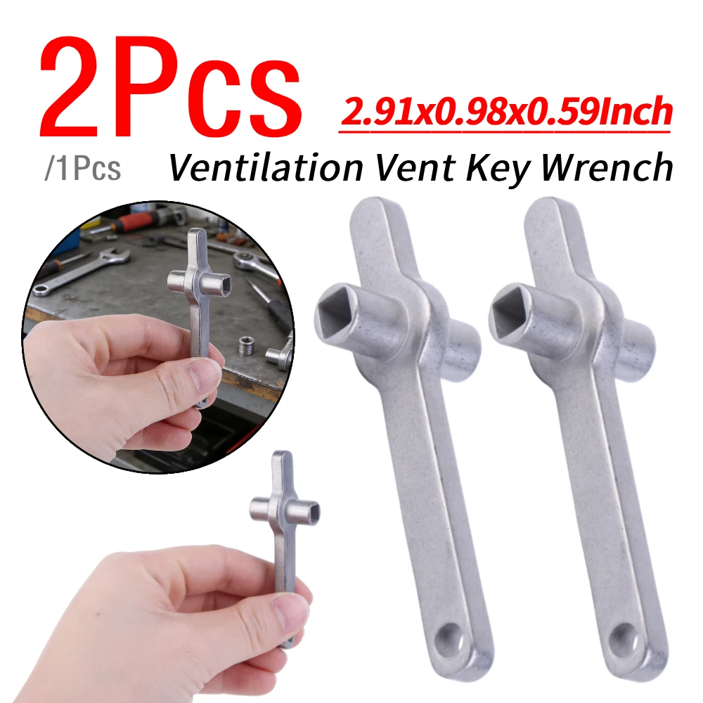 1/2Pcs Radiator Bleed Key Essential Plumbing Tool Heating Valve Wrench 304 Stainless Steel for Bleeding Standard Heater Valves