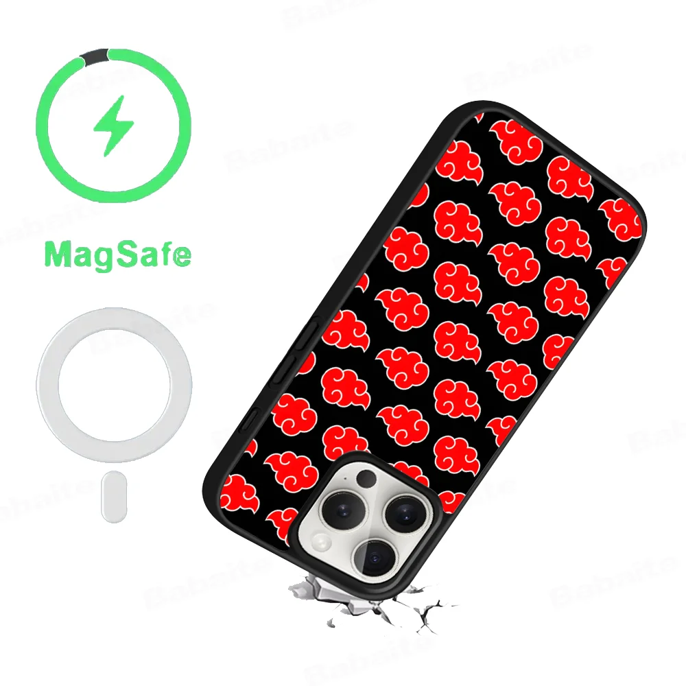 Akatsukis-Cloud Phone Case Magnetic Case For IPhone 16 14 13 12 11 15 Pro Max Plus For Magsafe Wireless Charge Cover