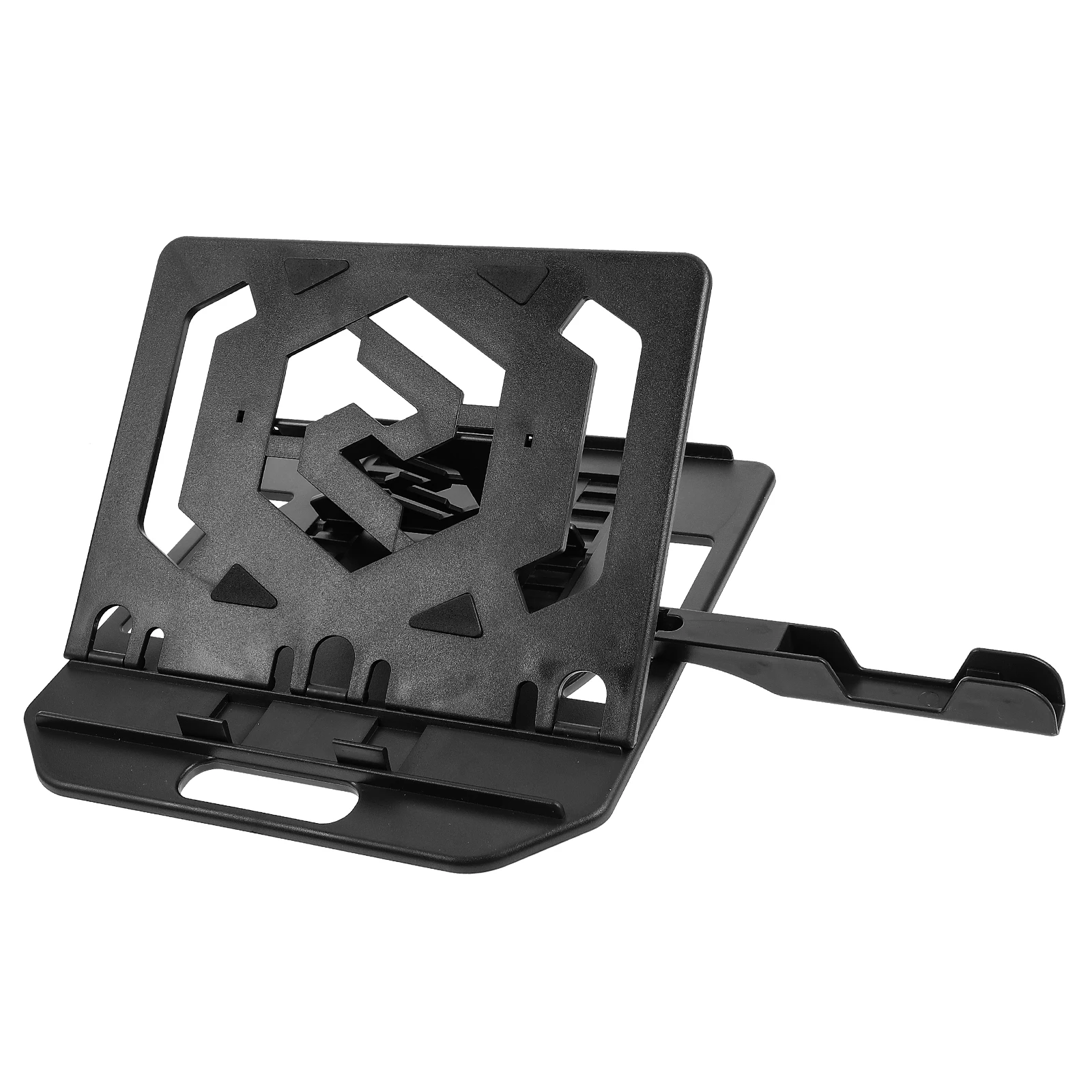 

Laptop Stand Ergonomic Adjustable Height Black Portable Notebook Riser Compatibility Foldable Heat Dissipating Computer Monitor