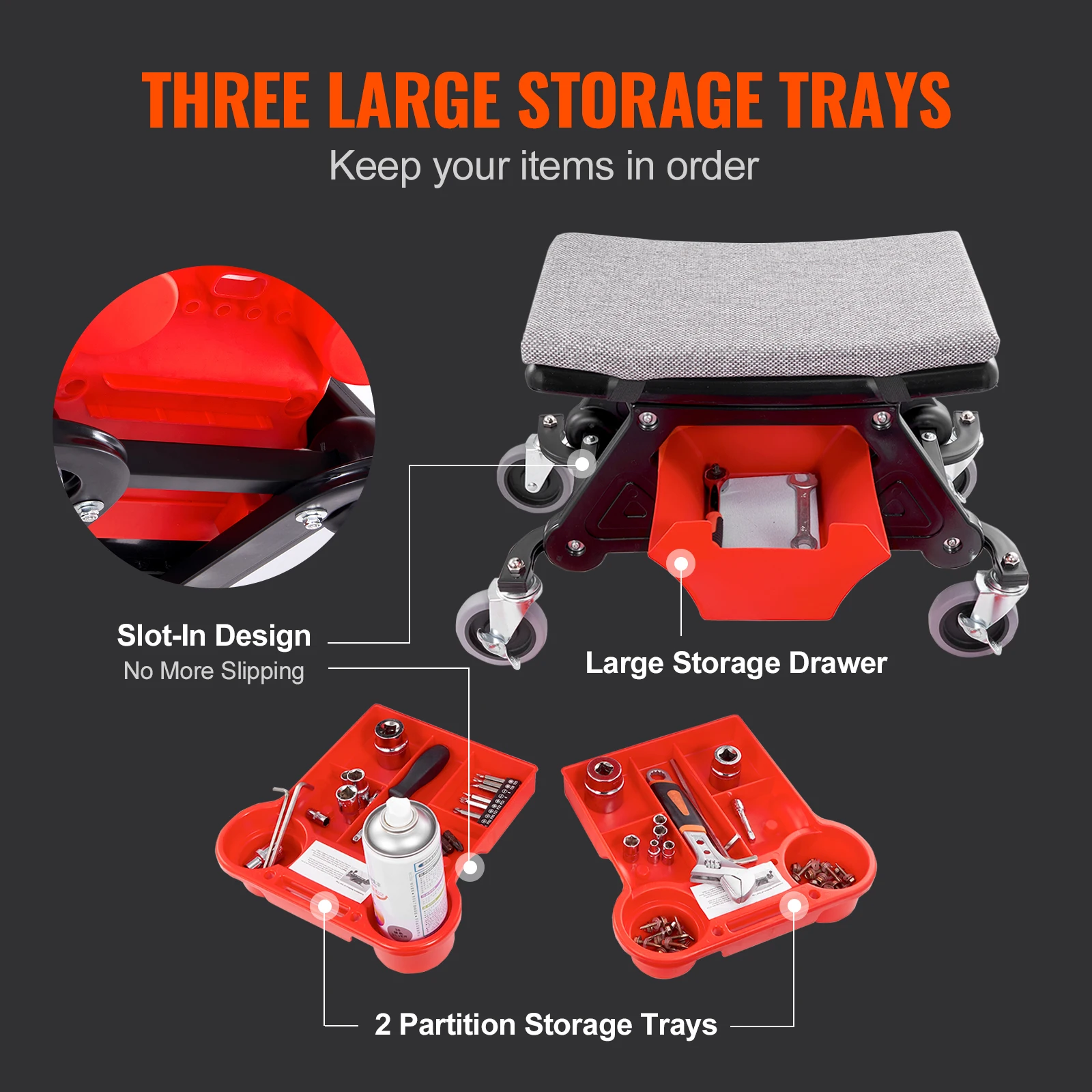 เก้าอี้ช่างแบบมีล้อ SucceBuy ร - Garage Creeper Roller บทวิจารณ์และราคา