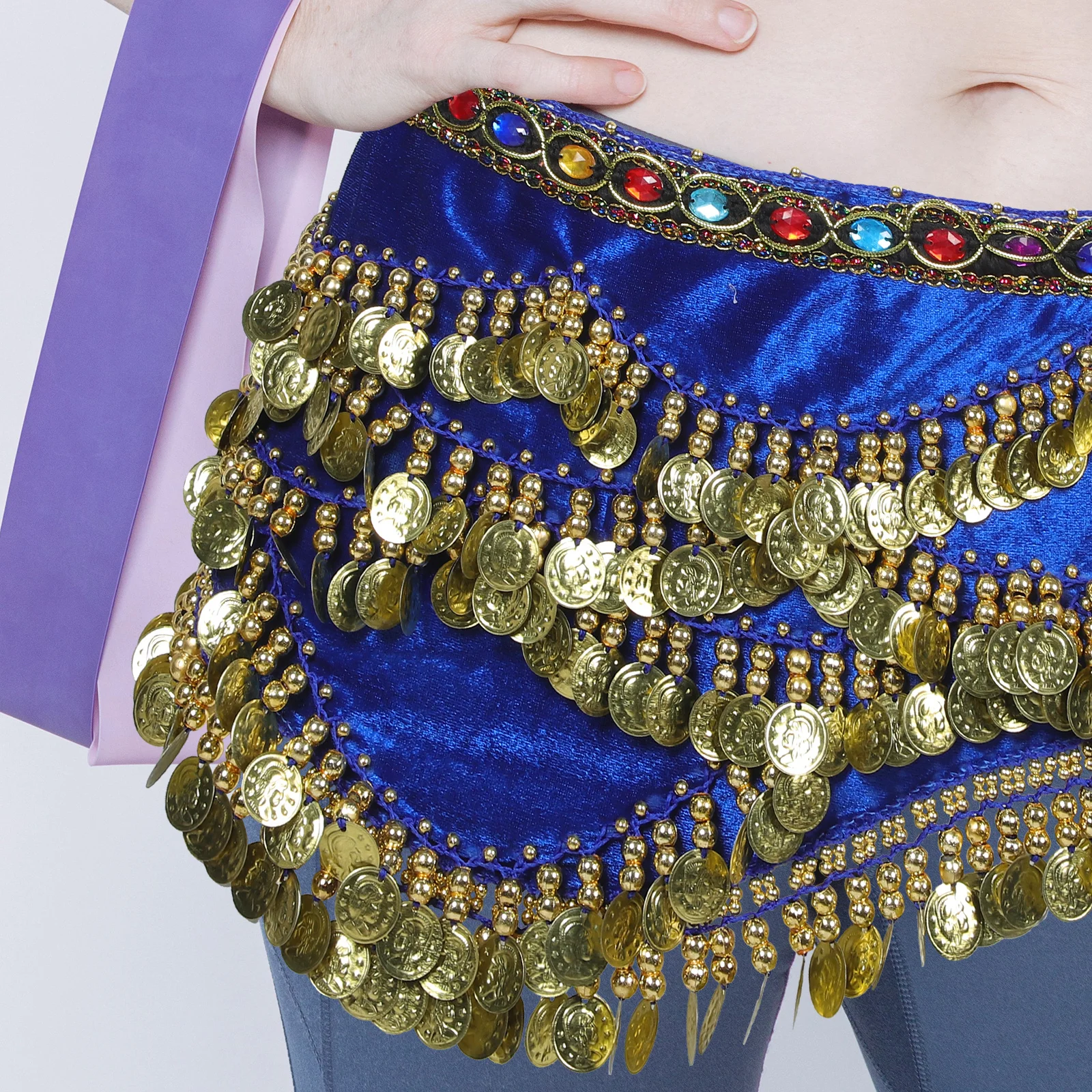 1 قطعة الرقص الشرقي الخصر سلسلة خمر بوهو شرابة وشاح الورك للنساء مرحلة الأداء زي التبعي #3