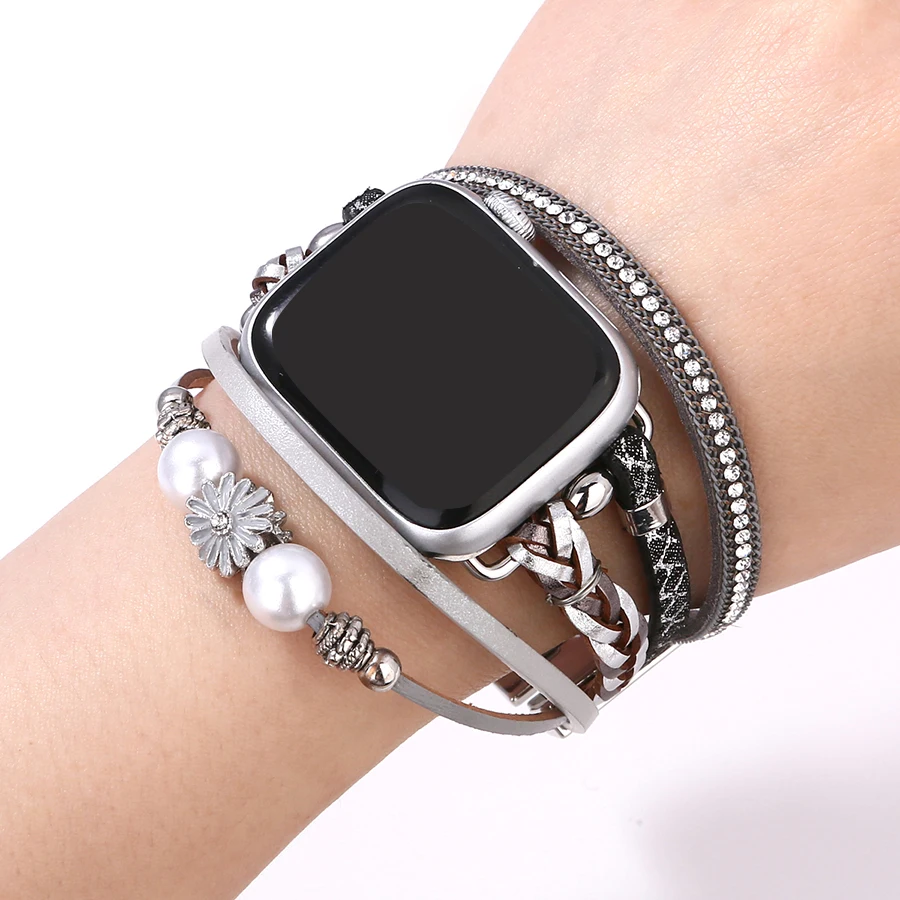 Strap Woman for Apple Watch Ultra SE Series 9 8 7 6 5 4 3 2 1 With Adjustable Watch Band Of 44MM 38MM 40MM 41MM  42MM 45MM 49mm