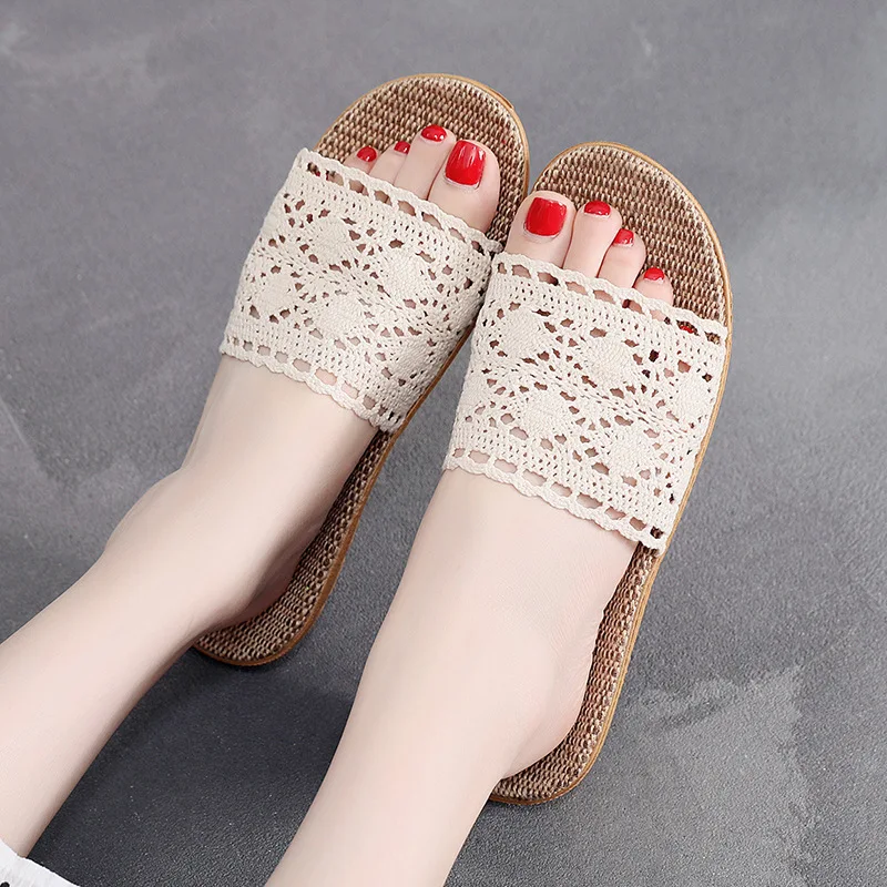 Women's Casual Lace & Flat Shoes, Elegant Indoor Spring/Summer, Large Sizes_voghion.com