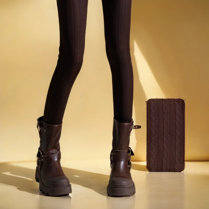 

Leggings Gym Women Skinny Pants Spring Summer Brushed Versatile Gothic Irregular Punk Hollowed-Out Beige All-Match Push-Up Solid