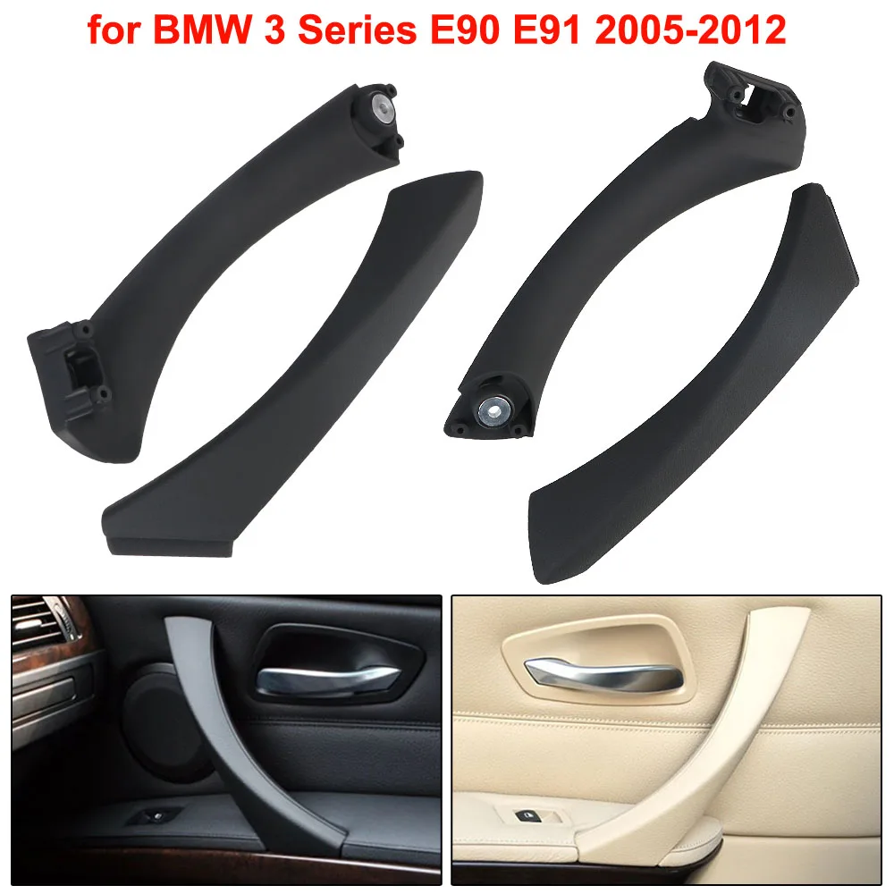 For BMW 3 Series E90 E91 316 318 320 325 328 Left Right Interior Door Panel Pull Trim Cover 1 Set Car Inner Handle