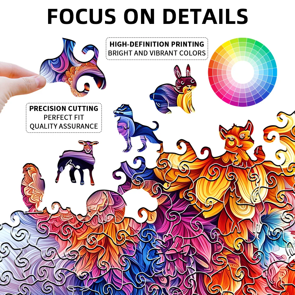 Premium Alpaca Wooden Puzzle: Artistic Brain-Teasing Game in Elegant White Gift Box – Unique Gift Idea for Friends, Family & All