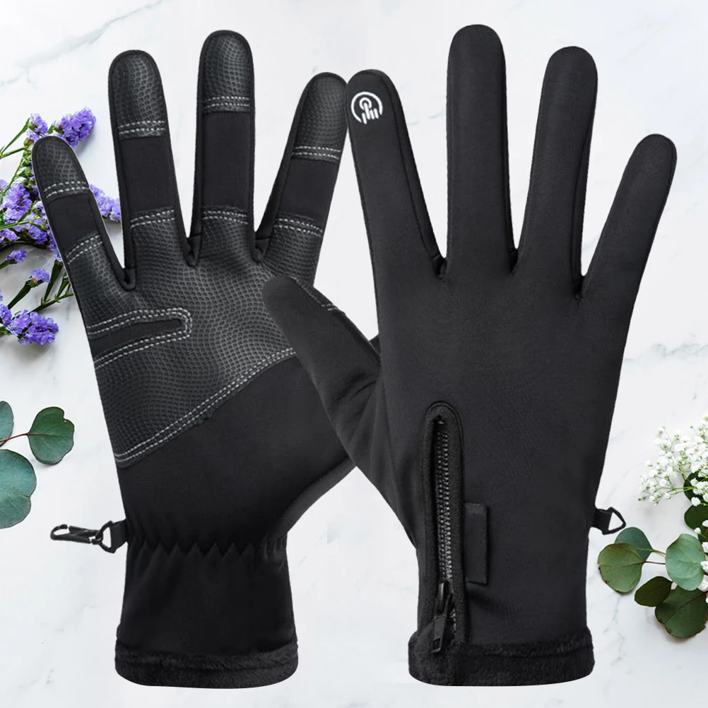 

1Pair Durable Windproof Waterproof Gloves for Men Black L Ideal for Cycling Biking and Outdoor Activities Riding Gloves