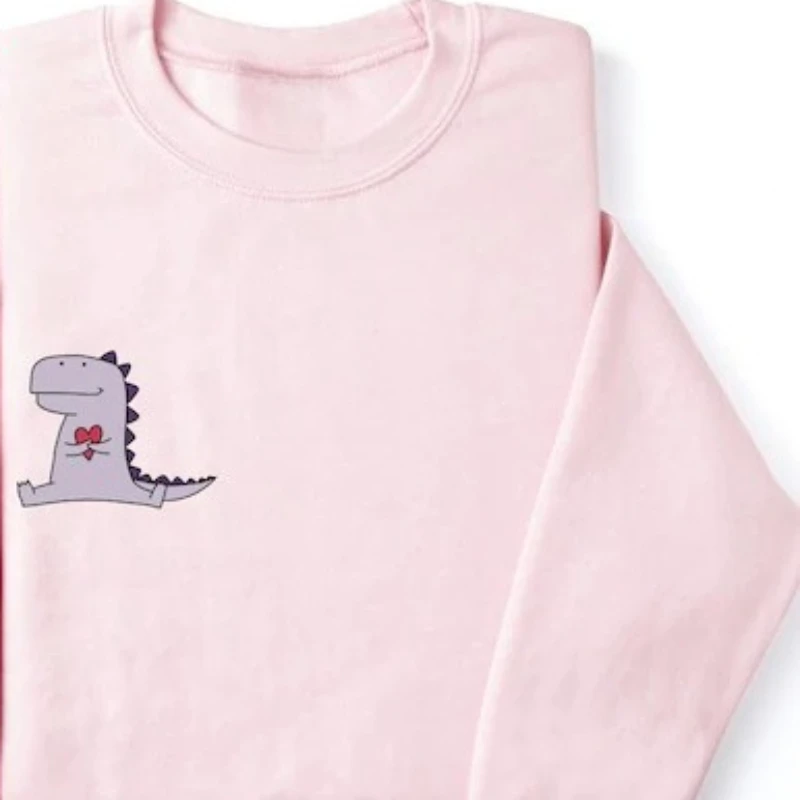 شخصية الخريف والشتاء البلوز للأزواج هدية لطيف ديناصور مطابقة هوديس طويلة الأكمام الدفء السترة