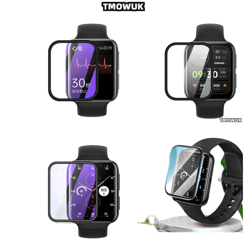 

For OPPO Watch 2 3 4 Pro SE Free Band 2 42mm 46mm Full Cover Screen Protector, Anti-Scratch PMMA.