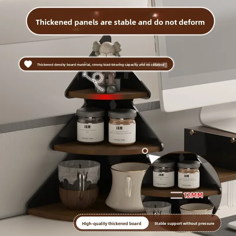 Cup holder corner rack, workstation modification perfume display rack