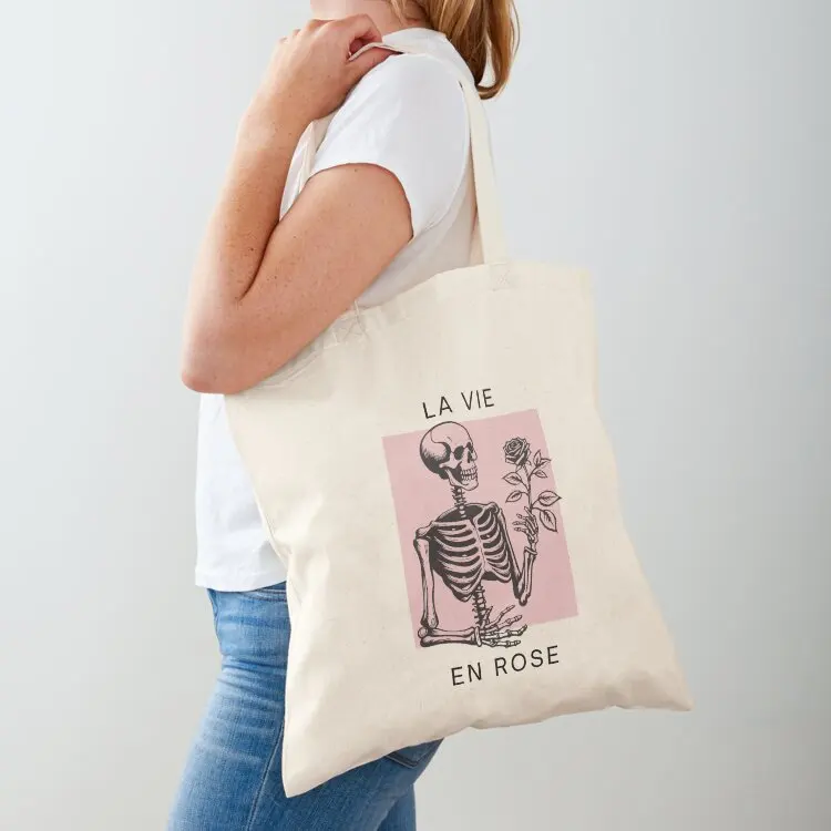 

La Vie en Rose Tote Bag sac pour femme Shopper bag Fabric bag canvas tote bags
