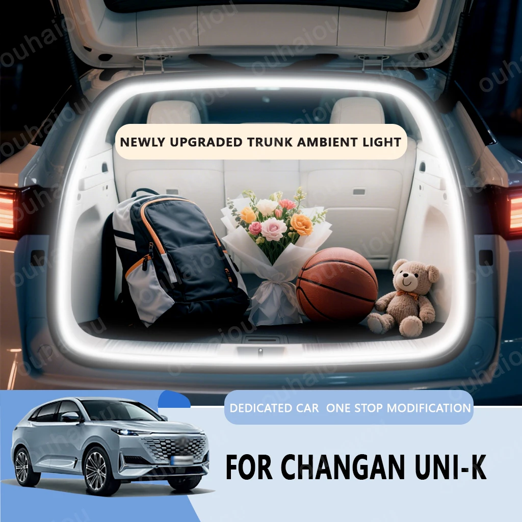 FOR Changan UNI-K trunk light modification light Atmosphere lights White warm white Rear Trunk LED Light Bar