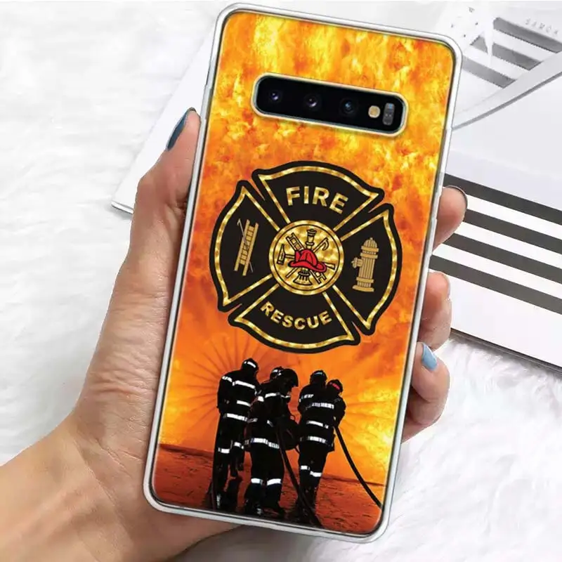 Extinguishing Fireman Hero Deluxe Phone Case For Samsung A15 A25 A35 A55 Galaxy A70 A50 A40 A30 A20 A20E A20S A05S M12 M21 M3