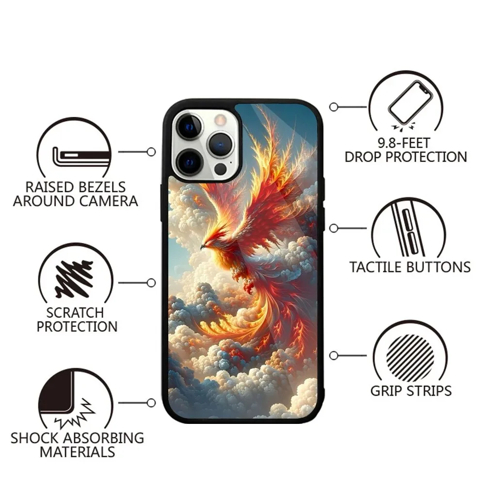 Phoenix Nirvana  Phone Case Strong Magnetic For IPhone 15,14,13,Pro,Max,Plus,11,12,Mini For Magsafe Wireless Charging