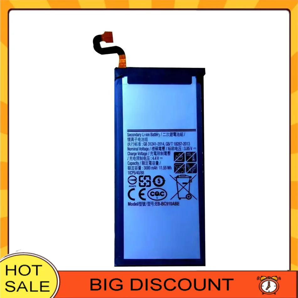 

For Samsung Galaxy C10 Pro C910 Reliable Replacement EB-BC910ABE High-Efficiency Mobile Phone Battery 3000Mah