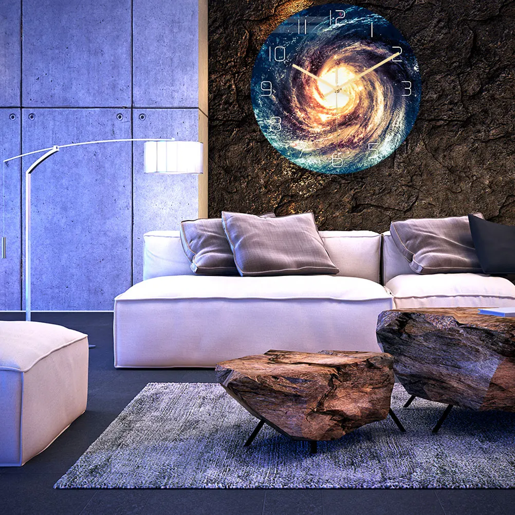 

Silent Wall Clock Acrylic Movement Bedroom Living Room Decorative Creative Household Round Clock No Cc018