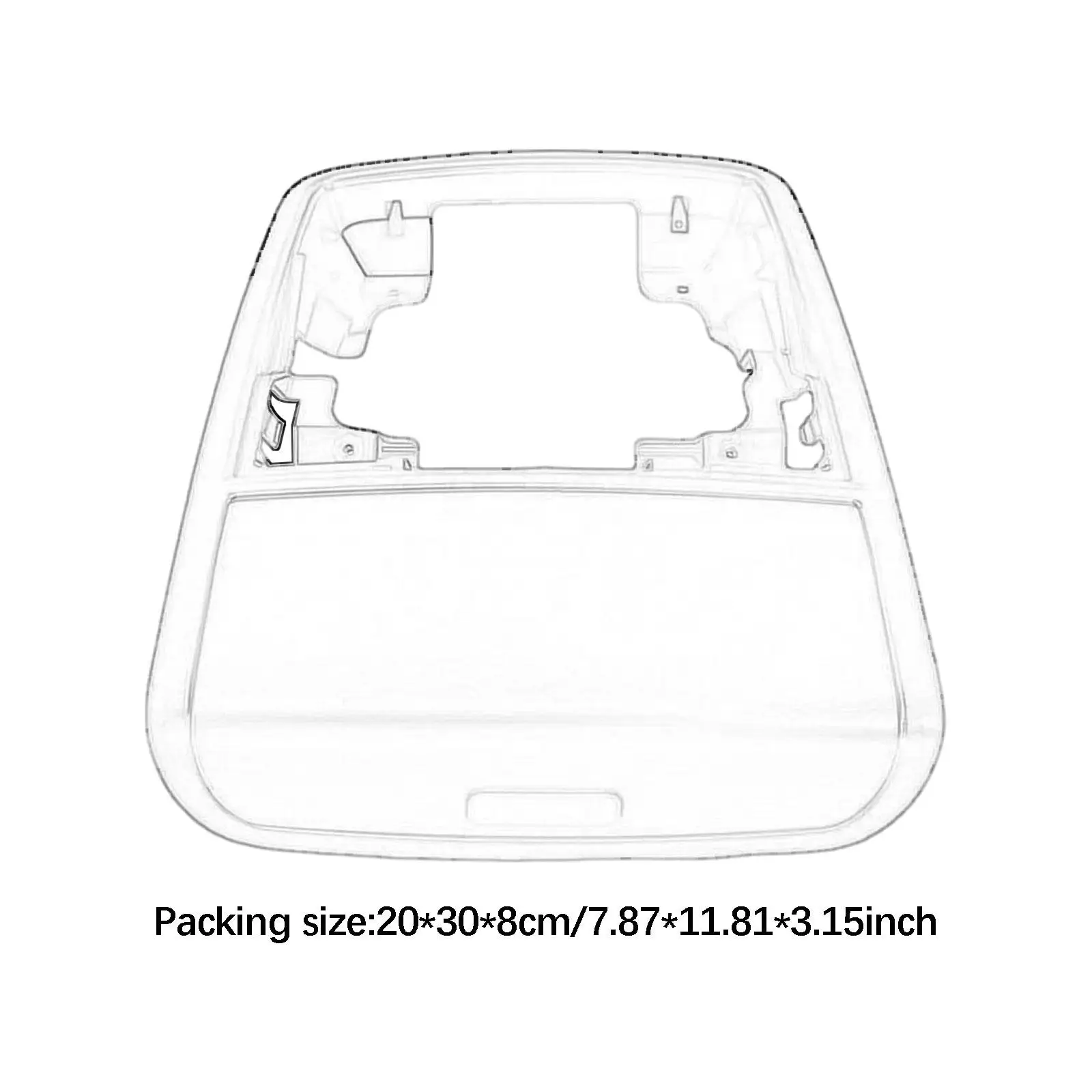 حامل نظارات شمسية لوحدة التحكم العلوية، قفل بإبزيم وقائي 56D868837A قوي #6